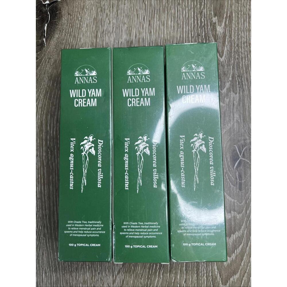 ANNA'S Wild Yam Topical Cream Menstrual Menopausal Symptoms 100 g